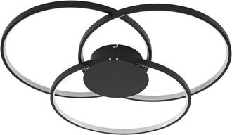 Lindby Lindby L&aacute;mpara De Techo Led riley En Negro Aluminio