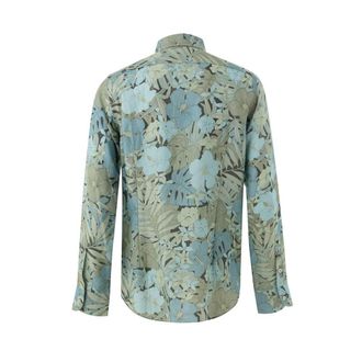 Tom Ford Mens Blue Lyocell Pattern Shirt