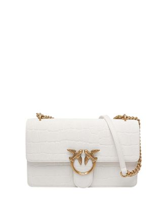 Pinko White Love Classic One Classic Crossbody Bag