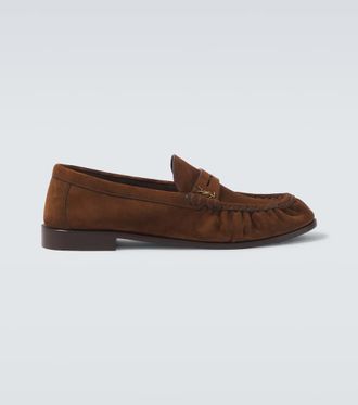 Saint Laurent Le Loafer Cassandre suede penny loafers