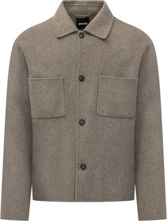 HUGO BOSS C-Carper Overshirt - Heren - Jassen - Bruin - Maat: 2XL