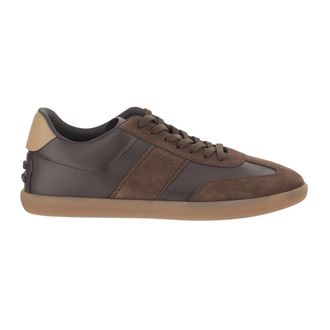 Tod's Schoenen, Heren, Bruin, 41 1/2 EU, Leer, Leren Sneakers