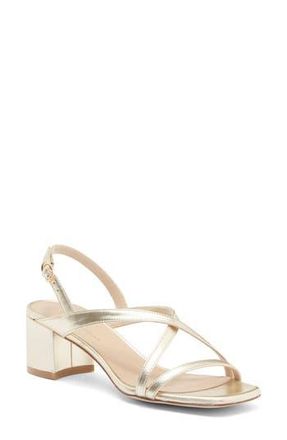 Stuart Weitzman Oasis 50 Block Heel Sandal in Platino at Nordstrom Rack, Size 7.5