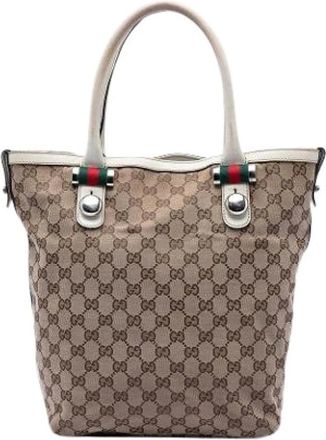 Gucci Pre-owned Tote Bags, female, Beige, Size: ONE SIZE Pre-owned Tote Bag