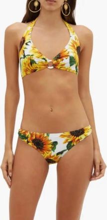 Dolce & Gabbana Yellow Sunflower Bikini Size L