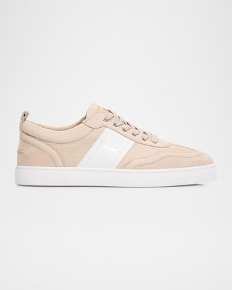 Christian Louboutin Men & apos;s Retero Nubuck Leather Low-Top Sneakers