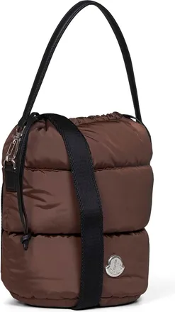 Moncler Womens Bucket Bag Caradoc Brown Polyamide Shoulder