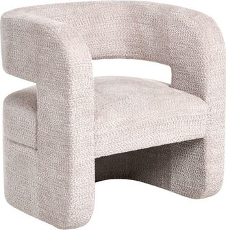 Beliani Armchair VIDSEL Chenille Beige