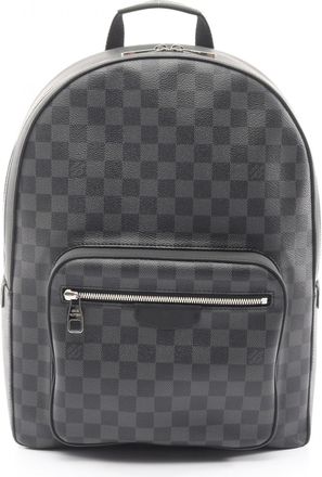 Louis Vuitton Black Coated Canvas Leather Backpack (Pre-Owned)