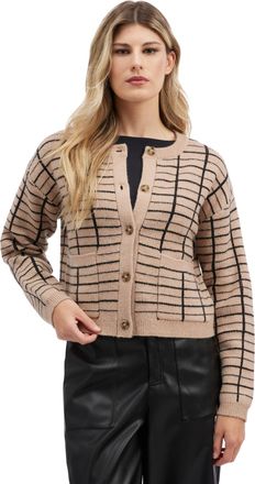 NVLT Womens Windowpane Cardigan