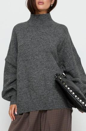 Princess Polly Patrizia Turtleneck Sweater in Grey at Nordstrom, Size X-Small
