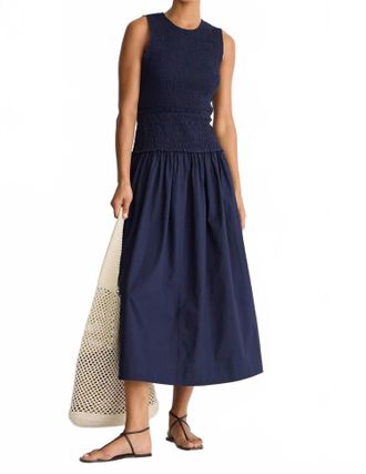 Apiece Apart Siempre Tank Maxi Dress In Midnight