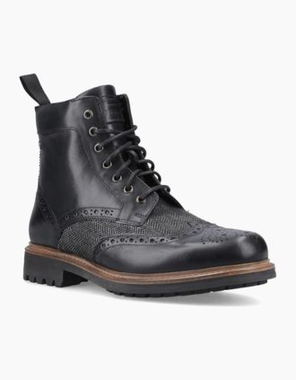Hunter Mens Loch Brogue Mens Boots - Black - Size: 10