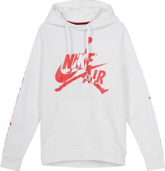 Nike Jordan Air Jordan Jumpman Classics logo Printing Fleece Lined Stay Warm Pullover White BV6011-100