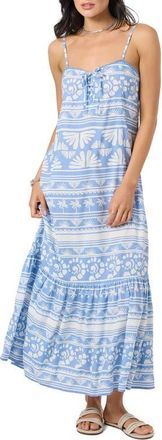 O'Neill Tasmin Abstract Print Maxi Dress in Azurine at Nordstrom, Size Xx-Large
