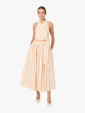 Rosie Assoulin Easy Does It Skirt In Creamsicle
