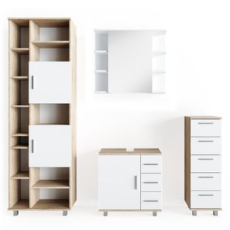 Vicco Conjunto De Muebles De Ba&ntilde;o Ilias, Sonoma, 4 Piezas
