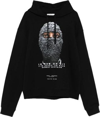 Ih Nom Uh Nit IH NOM UH Nit, Hoodies & sweatvesten, Heren, Zwart, L, Katoen, Graphic Print Katoenen Hoodie