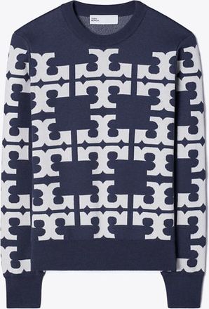 Tory Burch Womens Wool Logo Sweater, size XL