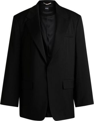 BOSS Oversize-fit blazer in wool
