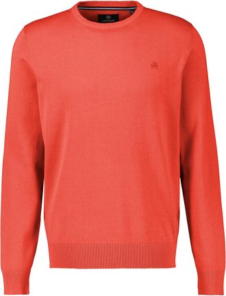 Lerros Strickpullover LERROS Crewneck Strickpullover, Herren, Gr. XXL, vivid rot, 100% Baumwolle, Pullover Strickpullover, Weicher Strick-Pullover, Rundhalsa