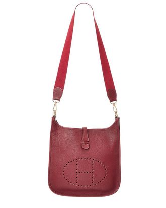 Herm&egrave;s Rouge Togo Leather Evelyne PM (Authentic Pre-Loved)