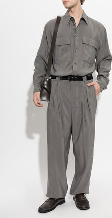 Giorgio Armani Silk Shirt, Mens, Grey
