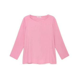 Maliparmi Maliparmi - Fluid Crepe Shirt - Dames - Tops - Roze - Maat: 2XL Zijde
