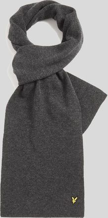 Lyle & Scott Lyle And Scott Mens Lambswool Blend Ribbed Scarf - Grey - Size: 1SZ