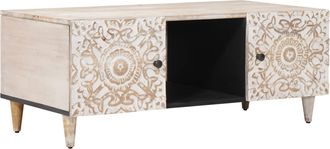 vidaXL Mesa De Caf&eacute; 100 X 54 X 40 Cm Madera De Mango Maciza Vidaxl