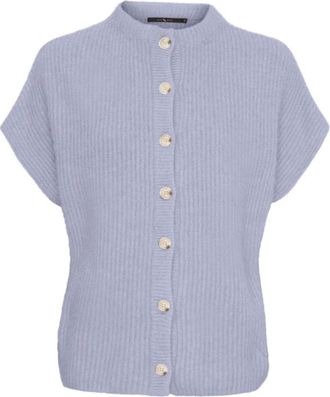BTF-CPH Short Sleeve Oversized Cardigan - Dames - Vesten - Blauw - L - Wol - Truien & Vesten