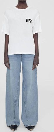 Anine Bing Louis Hollywood Tee In Ivory