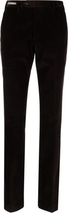Corneliani corduroy straight-leg trousers - men - Viscose/Cotton/Polyester/Cotton/Elastane - 54 - Brown