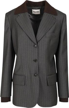 Miu Miu Mujer, Chaquetas, Gris, Talla: M
