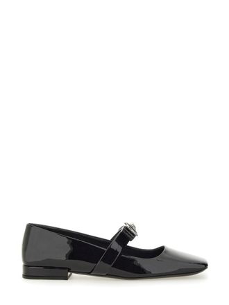 Versace Patent Leather Ballerina Gianni Ribbon