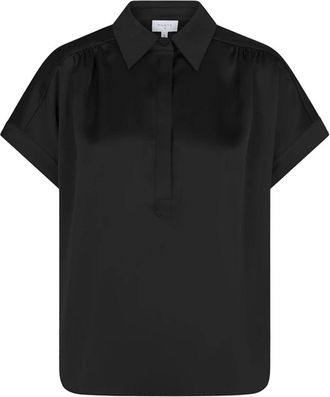 Dante6 Dames, Blouses & Shirts, Zwart, Maat: S Satijn