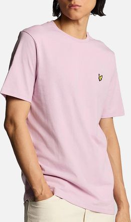 Lyle & Scott Mens Lyle & Scott Mens Short Sleeve T Shirts Regular Fit Crew Neck Summer Cotton Tee - Pink - Size: 42