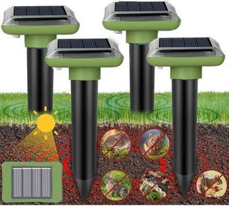 OEM Repelente Ultras&oacute;nico De Topos Solares, 4 Unidades, Terminales Anti-topos Ecol&oacute;gicos