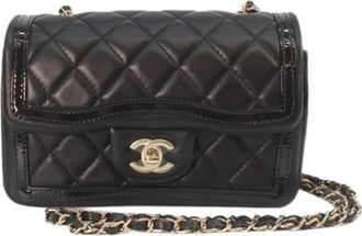 Chanel Pre-owned Vintage Shoulder Bag - Dames - Vintage Schoudertas - Zwart - ONE Size - Leer - Vintage