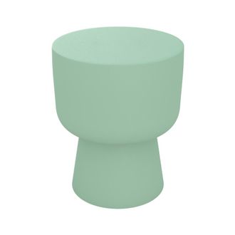 Rendez-Vous D&eacute;co Mesa auxiliar redonda de metal verde