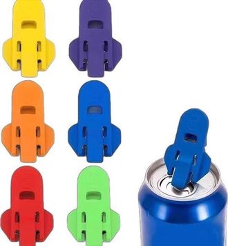 OEM Abrelatas Port&aacute;til De Pl&aacute;stico, Ergon&oacute;mico, Con Buen Agarre, A Prueba De Fugas Y Ligero, Picnic Y La Vida Estudiantil, 2 Unidades Aleatorias