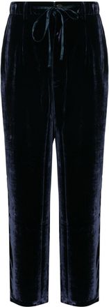 Pierre-Louis Mascia velvet trousers - women - Silk/Viscose - S - Blue