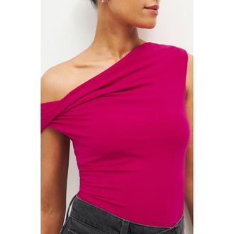 Reformation Cello One-Shoulder Knit Top in Rhubarb at Nordstrom, Size X-Small