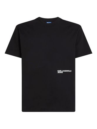 Karl Lagerfeld logo-print T-shirt - men - Organic Cotton - L - Black