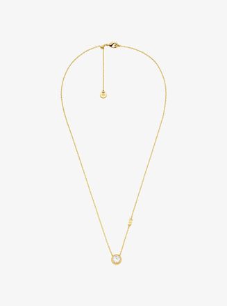 Michael Kors Round Stone Pendant Necklace