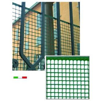 Vigor Rete Plastica Quadra 10x10 Verde 5 Metri H.cm. 100