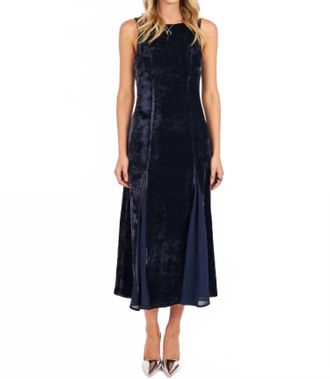 Sadie & Sage Womens Velvet Ave Godet Maxi Dress In Black