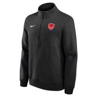 Nike Mens College (Delaware State University Club Fleece 1/4-Zip Top in Black | M34407DESU25-BLK
