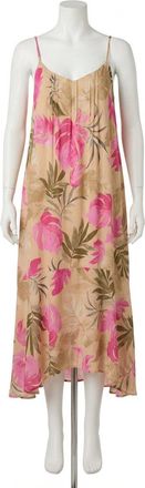 Z Supply Benson Tropical Maxi Dress In Desert Tan