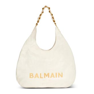 Balmain Shoulder Bags, female, White, Size: ONE SIZE 1945 Soft Hobo Bag